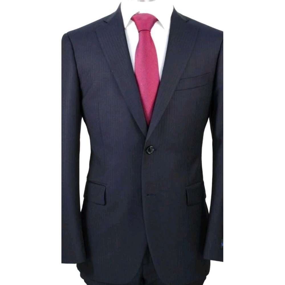 Giorgio Sanetti Super 140's Black Blazer Jacket 40R NWT Viscose Blend Modern Fit